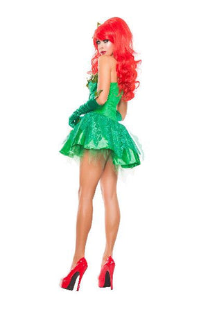 Sexy Starline Green Poison Ivy Seductress Dress 3pc Costume #S5154