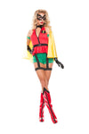 Sexy Starline Sidekick Robin Super Hero Romper 6pc Costume S5138