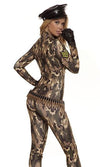 Sexy Forplay Charming Cadet Soldier Camo Catsuit Costume 2pc 553707