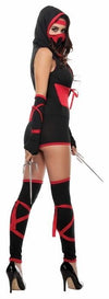 Sexy Starline Red Dragon Ninja Romper 4pc Costume S4397