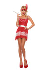 Sexy Starline Party Flapper Red Dress 2pc Costume S5371