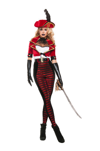 Sexy Starline Deluxe Midnight Pirate Red Velvet 5pc Costume S5147