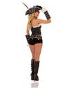 Sexy Starline Rogue Pirate Booty Shorts & Corset 4pc Costume T1072