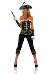 Sexy Starline Rogue Pirate Pants & Corset 4pc Costume T1073