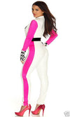 Sexy Forplay Seductive Speed Race Car Driver Jumpsuit Catsuit Costume 3pc 553433