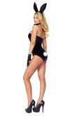 Forplay Haute Hopper Bunny Rabbit Black Shimmer Strapless Bodysuit Costume 3pc