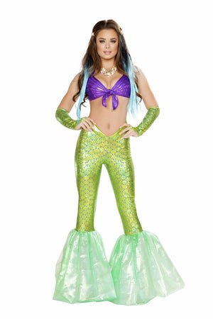 Roma Mermaid Poseidon's Daughter Purple Top & Green Pants Deluxe Costume 4656