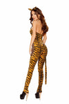 Roma 3pc Sexy Here Kitty Kitty Tiger Stripes & Fishnet Catsuit Costume 10094
