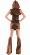 Sexy Party King Furry Space Companion Brown Dress Chewbacca Costume PK445