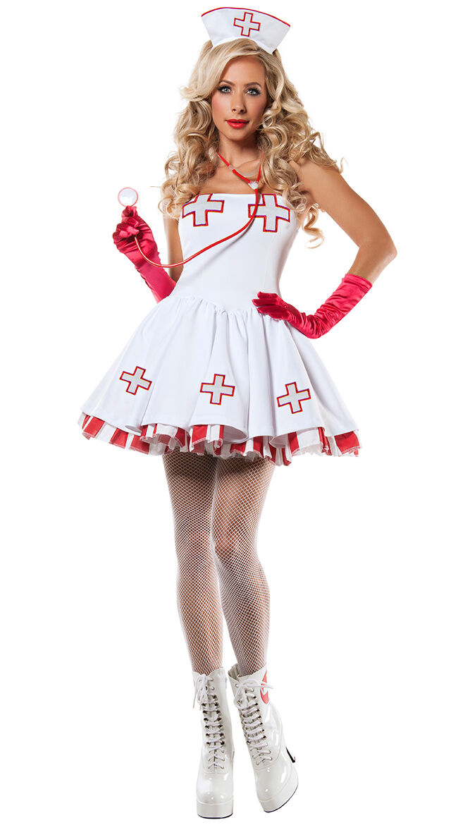 Sexy Starline Nurse Nightingale Red & White Strapless Dress Costume S5806