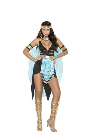 Elegant Moments Queen Of The Nile Dress Black & Turquoise Egyptian Costume 99073