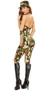 Roma Sassy Army Soldier Military Camo Halter Catsuit Costume 4818