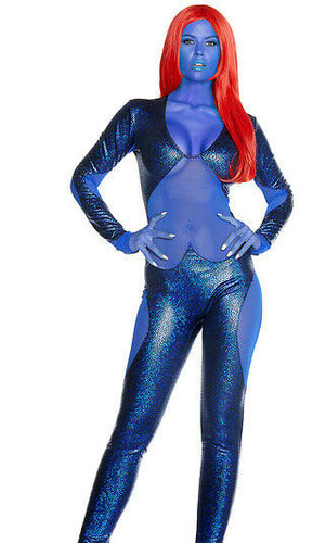 Forplay Sexy Mysterious Supervillain Marvel Comics Mystique Blue Catsuit Costume