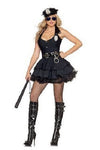 Sexy Party King Police Cop Black Halter Dress Costume PK24 ~ Also Plus Sizes