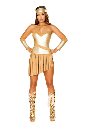 Roma 3pc Golden Goddess Woman Wonder Warrior Costume 4848