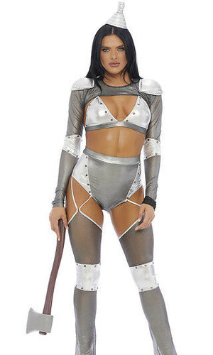 Sexy Forplay Heart Of Tin Silver 4pc Costume Wizard Of Oz 558761