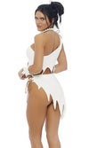 Sexy Forplay Bedrock Babe 4pc White Costume Wilma Flintstones 558763