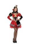 Sexy Queen of Hearts Dress Wonderland Costume 4pc Elegant Moments 99043