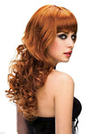 Sexy Missy Wig Auburn Red Long w/ Bangs - Human Like Hair ~ Pleasure Wigs