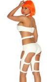 Forplay Sexy Futuristic Fifth Element White Catsuit Costume Leeloo 553462