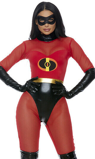 Sexy Forplay The Incredibles Red & Black Superhero Costume 559611