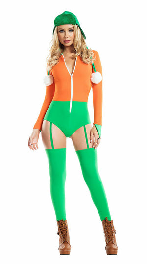 Sexy Starline Kylee Orange Green LS Romper South Park Kyle Costume S8038