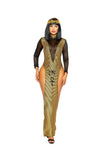 Roma Sexy Fierce Cleo Gold High Cut Maxi Dress Egyptian Cleopatra Costume 5003