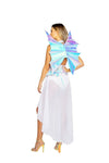Roma Sexy Glamorous Dragon White Bodysuit Dress w/ Wings 2pc Costume 4970