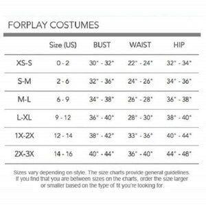 Sexy Forplay Heat It Up Devil Red Vinyl Bodysuit Costume 2pc 550301