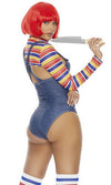 Sexy Forplay Wanna Play? Bodysuit Chucky Doll Costume 5pc 550303