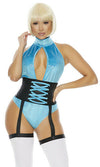 Sexy Forplay Sugar Blue Bodysuit Cartoon Powerpuff Girl Costume 550319
