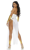 Sexy Forplay Felling Godly White & Gold Goddess Bodysuit Costume 550346