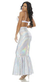 Sexy Forplay Sea's Candy Mermaid Metallic Silver & White 2pc Costume 550354