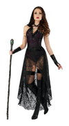 Starline Dark Priestess Witch Purple & Black Lace Dress Costume S2098