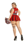 Sexy Party King Hellbent Cheerleader Red Pentagram Costume PK2102
