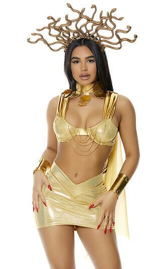 Sexy Forplay Punishment Is Beauty Gold Medusa Goddess Costume 551549
