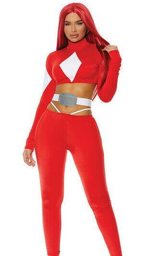 Sexy Forplay Powerful Red Power Ranger Superhero Costume 551539