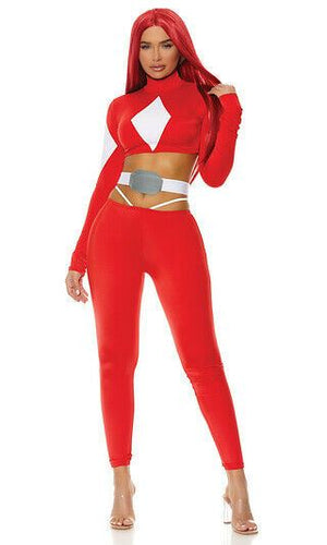 Sexy Forplay Powerful Red Power Ranger Superhero Costume 551539