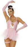 Sexy Forplay First Position Ballerina Pink Vinyl Bodysuit Costume 551524