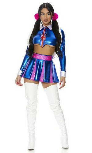 Sexy Forplay Fook Who? Metallic Blue Movie Character 6pc Costume 551520