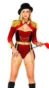 Roma Big Top Mistress Ring Leader Red Velvet Bodysuit 4pc Costume 5101