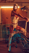 Roma Naughty Nurse White Vinyl Bodysuit 4pc Costume 5111