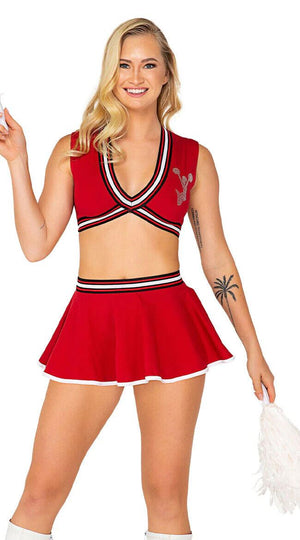 Roma School Spirit Cheerleader Red 3pc Costume 5126