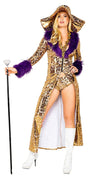 Roma Sweet Mama Pimp Gold Leopard Print Deluxe 3pc Costume 5137