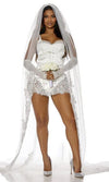 Sexy Forplay Rockstar Blushing Bride White Celebrity Dress Costume 552999