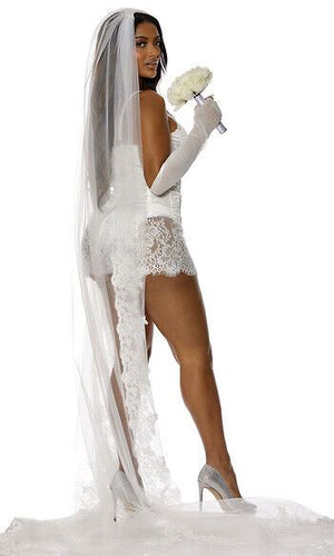 Sexy Forplay Rockstar Blushing Bride White Celebrity Dress Costume 552999