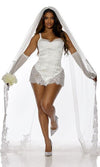 Sexy Forplay Rockstar Blushing Bride White Celebrity Dress Costume 552999