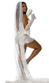 Sexy Forplay Rockstar Blushing Bride White Celebrity Dress Costume 552999