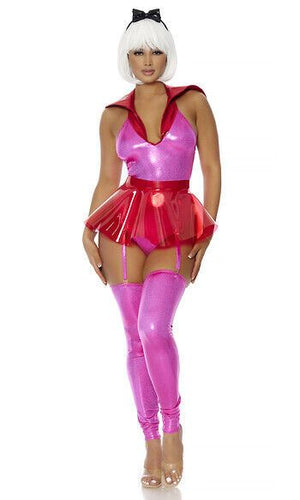Sexy Forplay Let's Jet Pink Bodysuit Judy Jetson Costume 552910