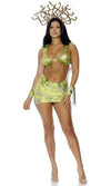 Sexy Forplay Set In Stone Medusa Green Reptile Print Costume 552981